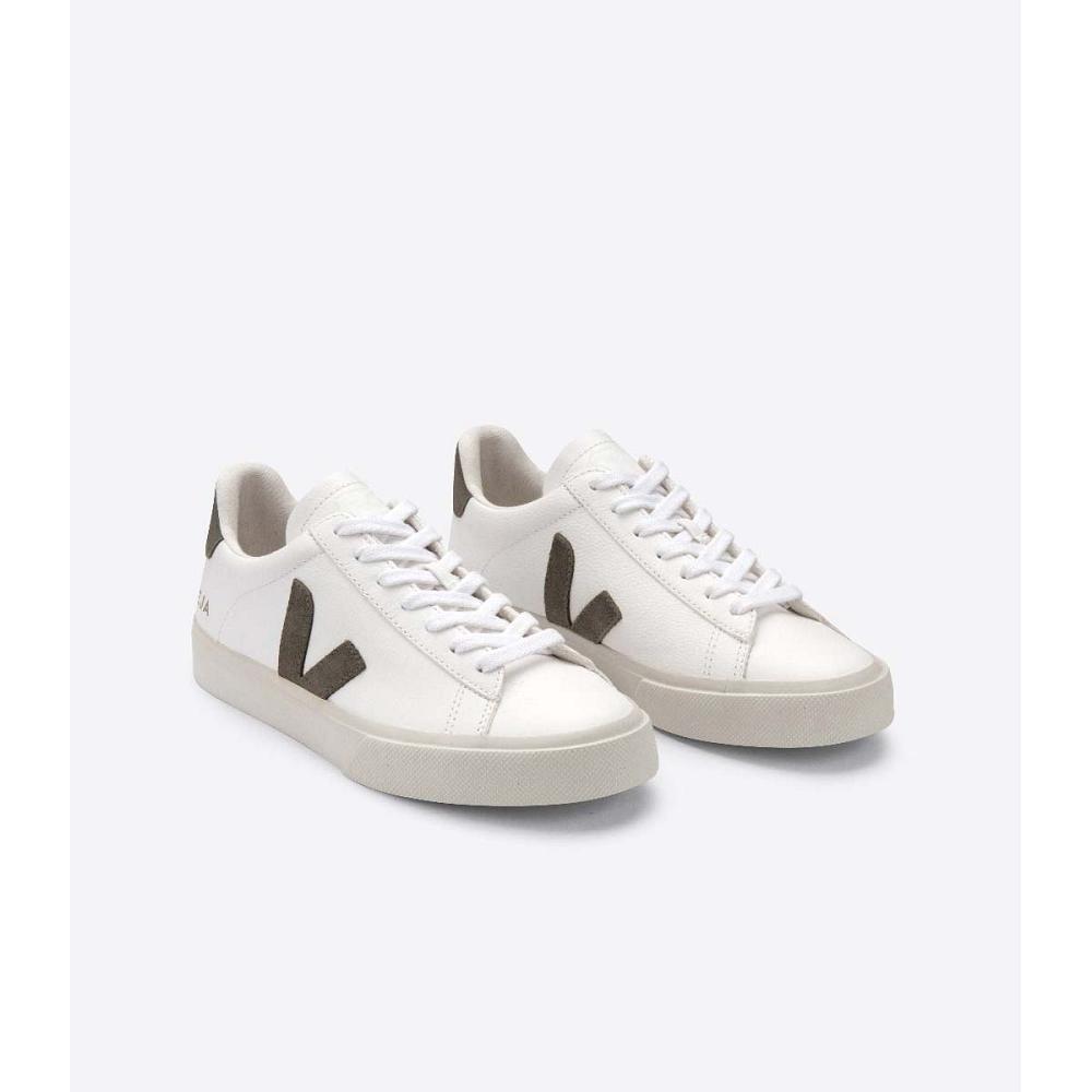 Veja CAMPO CHROMEFREE Low Tops Sneakers Dames White/Khaki | NL 593KOR